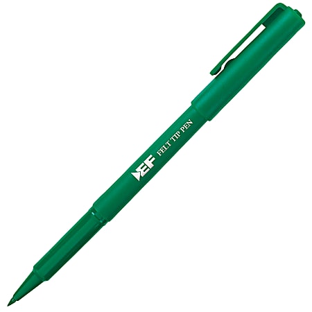 Eberhard Faber® Porous Point Pens, 1.0 mm, Fine Point, Green Barrel, Green Ink, Pack Of 12