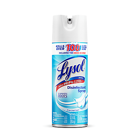 Lysol Disinfectant Spray, Crisp Linen Scent, 12.5 Oz Bottle