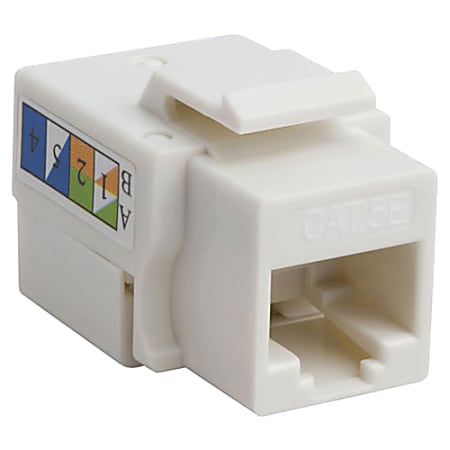 4XEM Cat5e RJ45 Keystone Jack UTP 110-Type (White) - White - 1 x RJ-45 Port(s) - 1