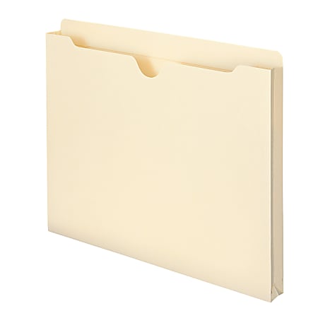 Smead® Expanding Reinforced Top-Tab File Jackets, 1" Expansion, Letter Size, Manila, Box Of 50