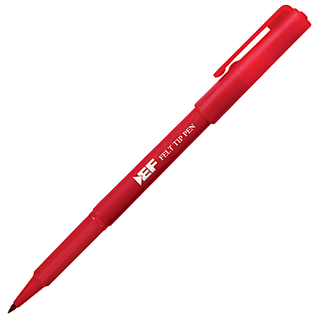 Eberhard Faber® Porous Point Pens, Fine Point, 1.0 mm, Red Barrel, Red Ink, Pack Of 12