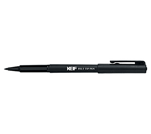 Eberhard Faber® Porous Point Pens, 1.0 mm, Fine Point, Black Barrel, Black Ink, Pack Of 12