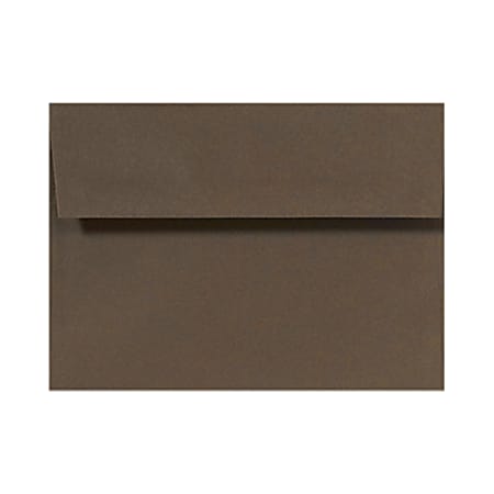 LUX Invitation Envelopes, #4 Bar (A1), Peel & Press Closure, Chocolate Brown, Pack Of 500