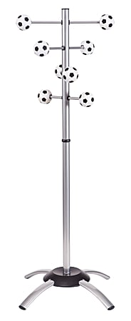 Alba PMKID Coat Stand, Ball-Shaped Pegs, 47 1/4"H, Gray