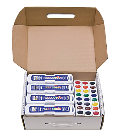 Prang® Semi-Moist Watercolor Master Set, Assorted Colors, Set Of 36