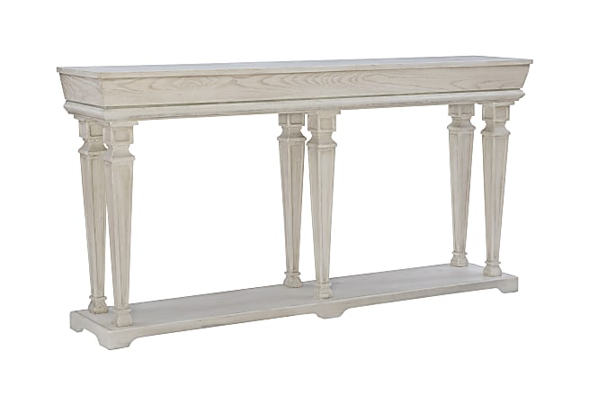Powell Crombie Console Table 34 12 H x 72 W x 14 D Cream Office