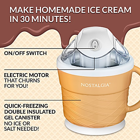 Nostalgia 1.5 Pint Electric Ice Cream Maker Tan ODP Business Solutions