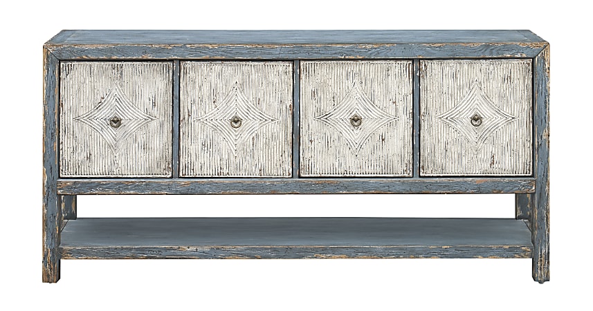 Coast to Coast Sutton 4 Door Storage CredenzaSideboard With Shelf
