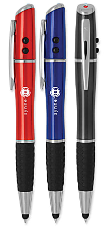 Ballpoint Pen US Mini Portable 3 in 1 Red Laser Pointer LED Flashlight Lamp 