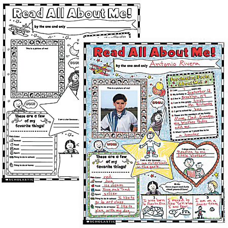 Scholastic Instant Personal Posters — Read All About Me!