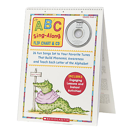 Scholastic ABC Sing-Along Flip Chart - Theme/Subject: Learning - Skill Learning: Alphabet, Phonemic Awareness, Letter Recognition - 1 / Set