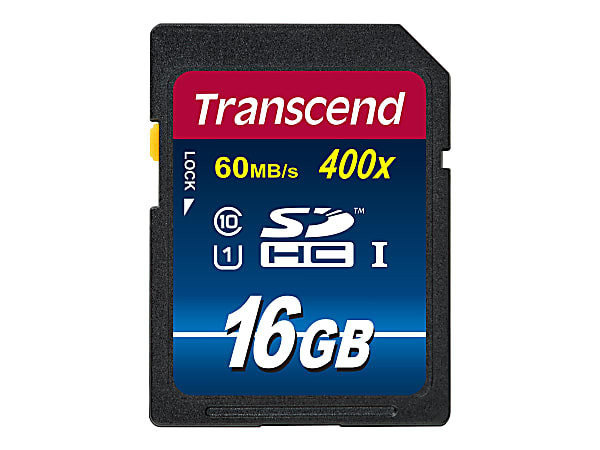 Transcend Premium - Flash memory card - 16 GB - UHS Class 1 / Class10 - 400x - SDHC UHS-I