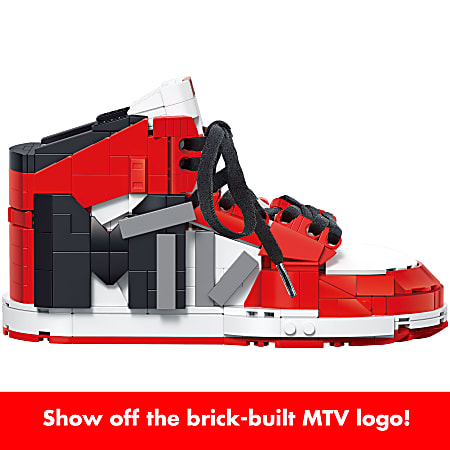 Brickcraft MTV High Top Sneaker Brick Building Set Set Of 562 Pieces Office Depot