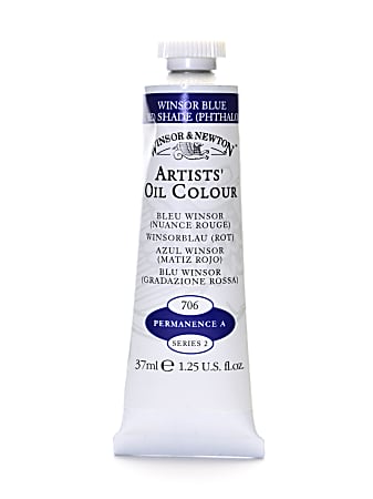 Winsor & Newton Artists' Oil Colors, 37 mL, Winsor Blue (Red Shade), 706