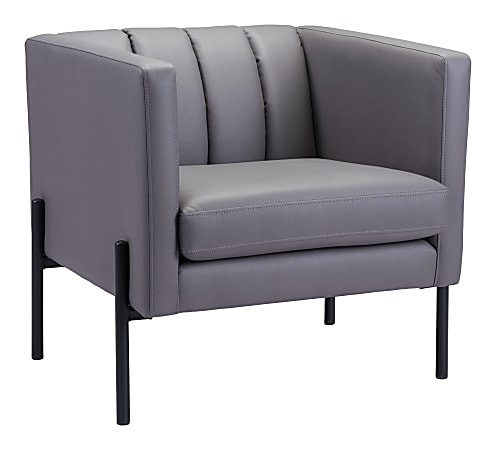 Zuo Modern Jess Accent Chair, Gray/Black