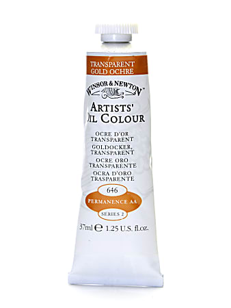 Winsor & Newton Artists' Oil Colors, 37 mL, Transparent Gold Ochre, 646