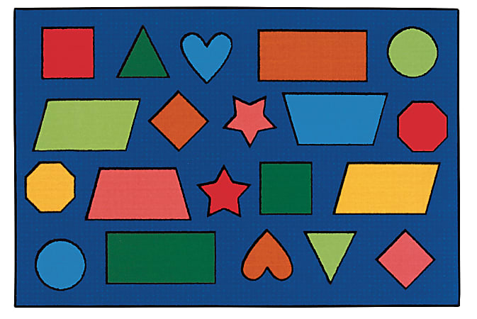Carpets for Kids® KID$Value Rugs™ Color Shapes Rug, 3' x 4 1/2' , Blue