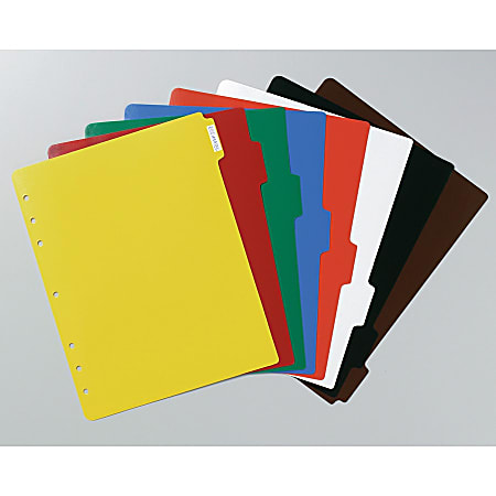Office Depot 3-Ring Dividers Tabs Assorted Colors 8 1/2" x 11" 36 Total Sheets 
