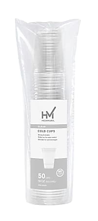 Highmark Plastic Cups 18 oz Clear Pack Of 50 - Office Depot