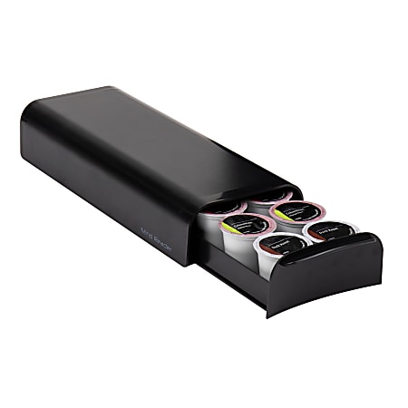 Mind Reader Anchor Collection Coffee Pod Drawer Countertop Organizer, 2-1/4"H x 12-3/4"W x 5"D, Black