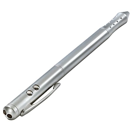 Quartet® 4-Function Executive Laser Pointer, Silver