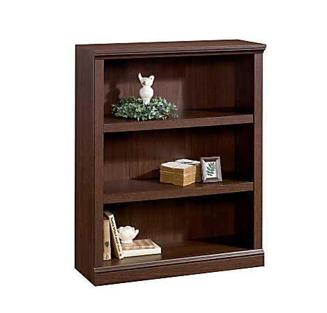 Realspace® Premium 44"H 3-Shelf Bookcase, Mocha