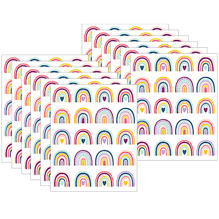 Teacher Created Resources® Stickers, Oh Happy Day Rainbows, 120 Stickers Per Pack, Set Of 12 Packs