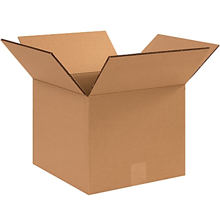 Partners Brand Heavy-Duty Boxes, 12" x 12" x 10", Kraft, Pack Of 25 Boxes