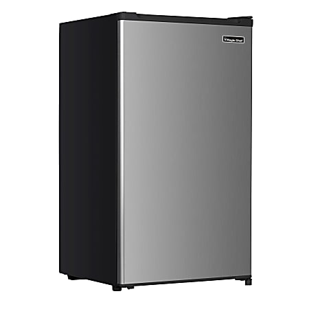 Magic Chef MCAR32PSE 3.2 Cu. Ft. Freezerless Mini Fridge, Silver