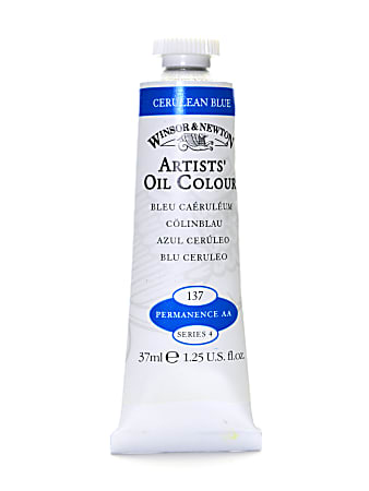 Winsor & Newton Artists' Oil Colors, 37 mL, Cerulean Blue, 137