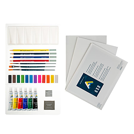 Art Alternatives Get Started Art Set, Watercolor, Set Of 31 Pieces