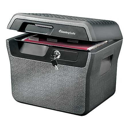Sentry&reg;Safe Waterproof Fire-Resistant File Holder, 44-Lb, 0.66 Cu Ft Capacity, Charcoal Gray