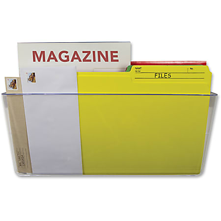 Storex Magnetic Wall File Pockets - 500 x Sheet - Magnetic, Heavy Duty - 100% Recycled - Clear - Plastic - 1 Each Storex Magnetic Wall File Pockets - 500 x Sheet - Magnetic, Heavy Duty - 100% Recycled - Clear - Plastic - 1 Each