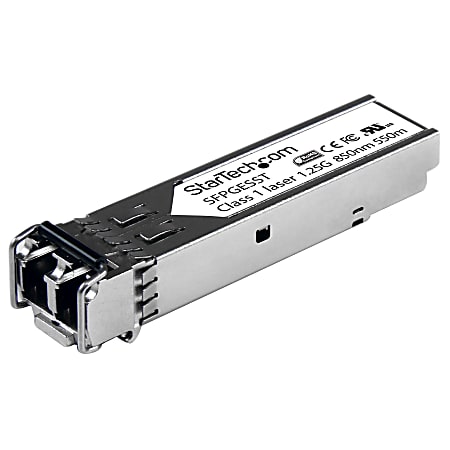 StarTech.com Cisco SFP-GE-S Compatible SFP Module - 1000BASE-SX Fiber Optical SFP Transceiver - Lifetime Warranty - 1 Gbps - Maximum Transfer Distance: 550 m (1804 ft) - 100% compatibility with Cisco SFP-GE-S guaranteed - StarTech.com lifetime warranty