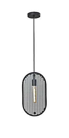 Adesso® Landon Pendant Lamp, 15-3/4”H x 8-3/4”W, Clear