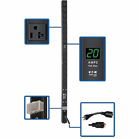 Tripp Lite PDU Metered 120V 20A 5-15/20R 14 Outlet L5-20P, PDUMV2036