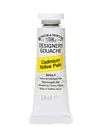 Winsor & Newton Designers' Gouache, 14 mL, Cadmium Yellow Pale, 118