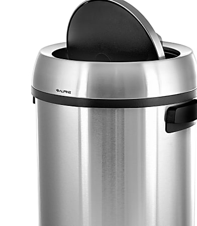 Alpine Stainless Steel Trash Can 17 Gallon Swing Lid Stainless Steel ...
