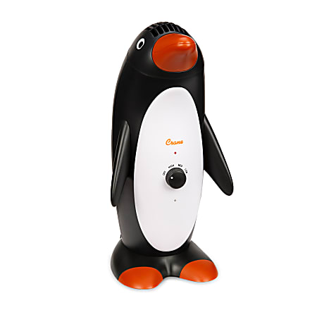 Crane® Adorable HEPA Portable Air Purifier, 250 Sq. Ft. Coverage, 9"H x 9"W x 16"D, Penguin