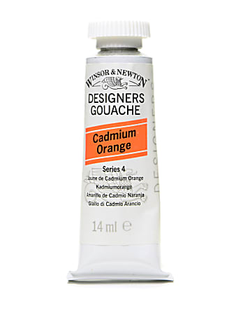 Winsor & Newton Designers' Gouache, 14 mL, Cadmium Orange, 89