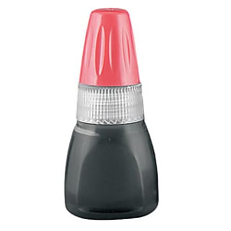 Xstamper&reg; Pre-Inked Stamp Re-Inking Fluid, 10 ml, Red Ink