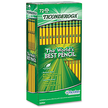 Ticonderoga Beginner Pencils Presharpened 2 Lead Medium Soft Pack of 4 -  Office Depot