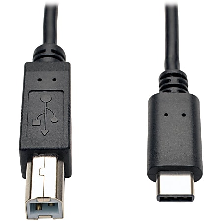 Tripp Lite 6ft USB 2.0 Hi-Speed Cable B Male to USB Type-C USB-C Male 6', U040006