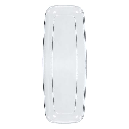 Amscan Long Plastic Platters, 6" x 17-1/2", Clear, Pack Of 6 Platters