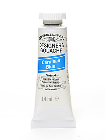 Winsor & Newton Designers' Gouache, 14 mL, Cerulean Blue, 137