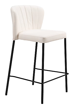 Zuo Linz Counter-Height Stools, Cream, Set Of 2 Stools
