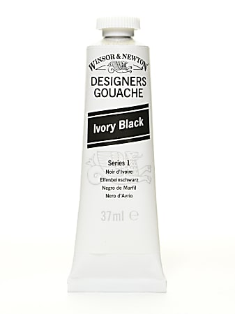 Winsor & Newton Designers' Gouache, 14 mL, Ivory Black, 331