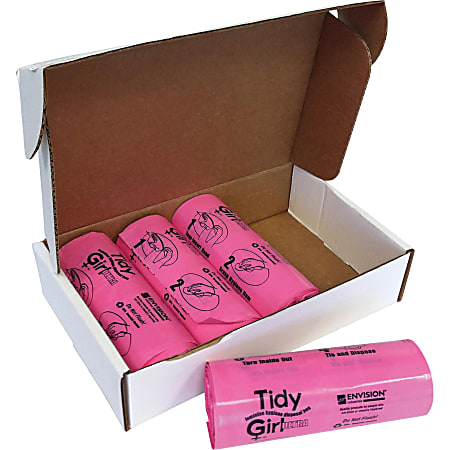 Stout Tidy Girl Feminine Hygiene Disposal Bags, Pink,