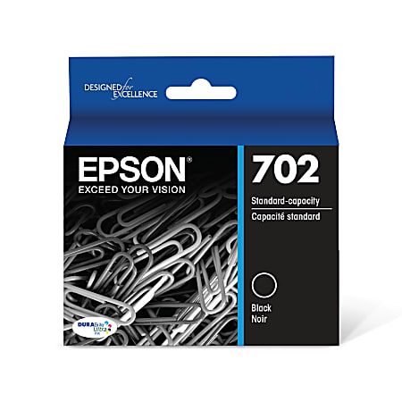 Epson® 702 DuraBrite® Ultra Black Ink Cartridge, T702120-S