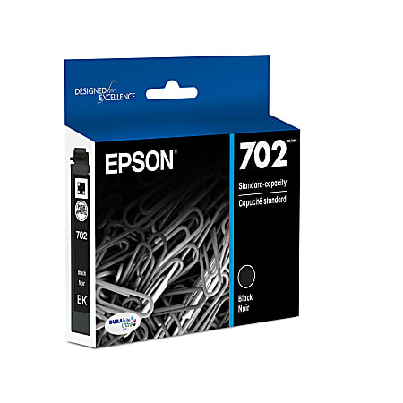 Epson® 702 DuraBrite® Ultra Black Ink Cartridge, T702120-S